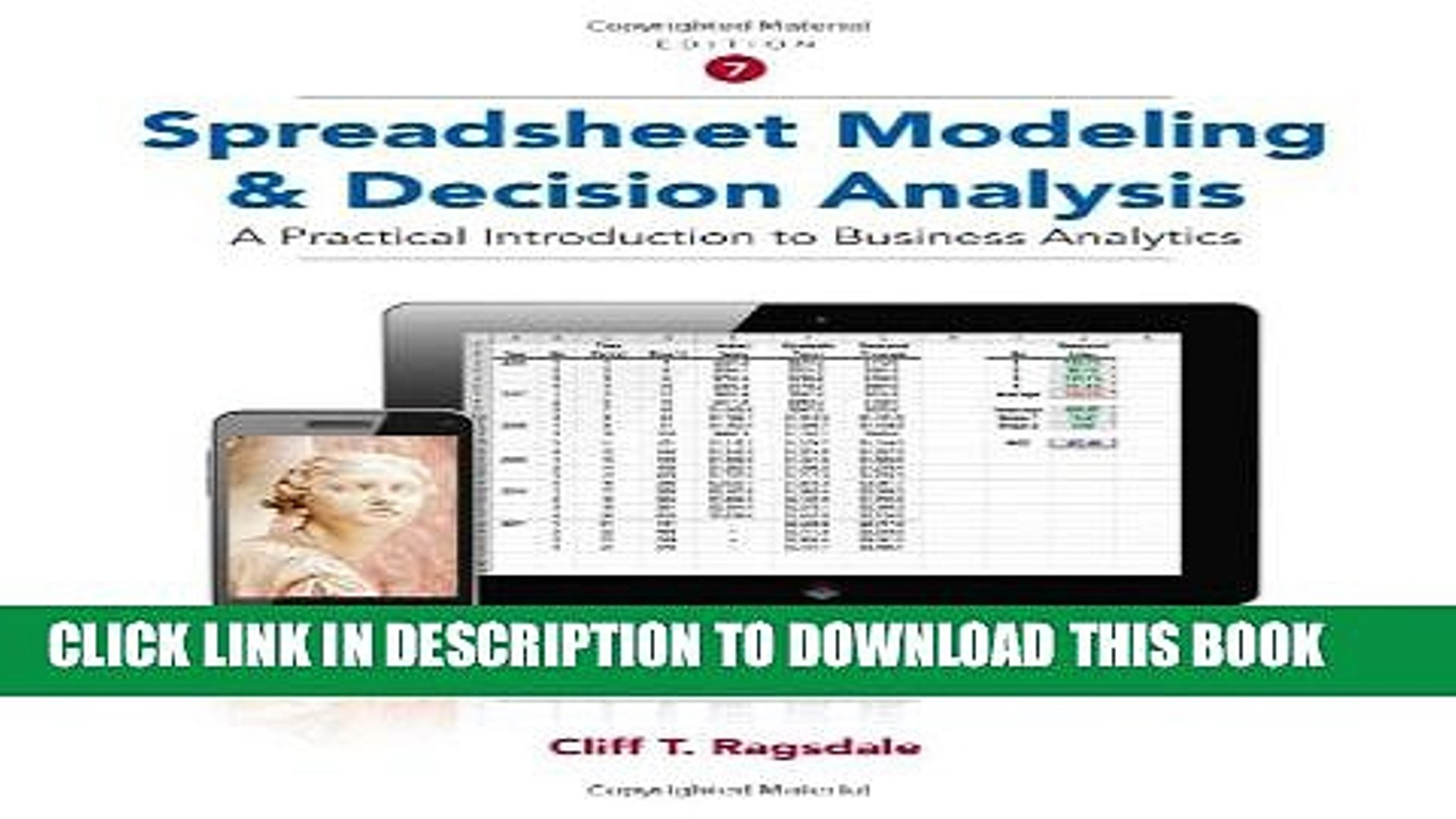Spreadsheet Modeling And Decision Analysis Within Pdf] Spreadsheet Modeling And Decision Analysis: A Practical