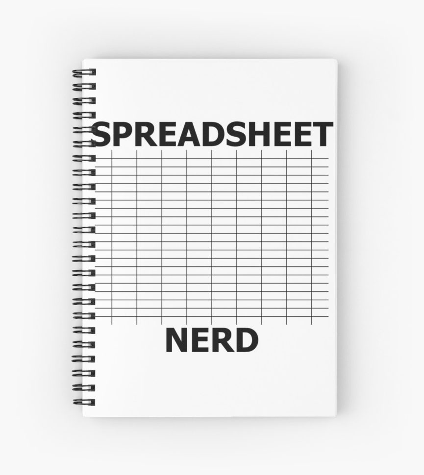 Spreadsheet Notebook Intended For Spreadsheet Nerd" Spiral Notebooksslimey01  Redbubble