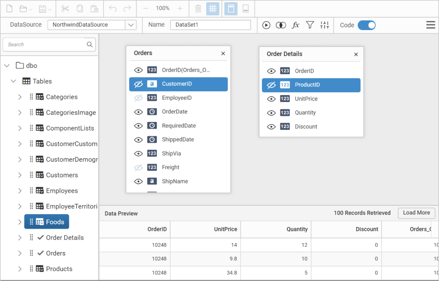Spreadsheet Server Query Designer Pertaining To Asp Core Report Designer Control  Web Reporting Tool  Syncfusion