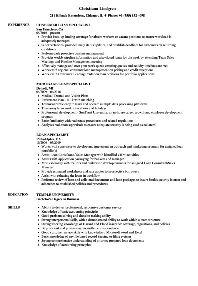 Spreadsheet Specialist Job Description Inside Loan Specialist Resume Samples  Velvet Jobs