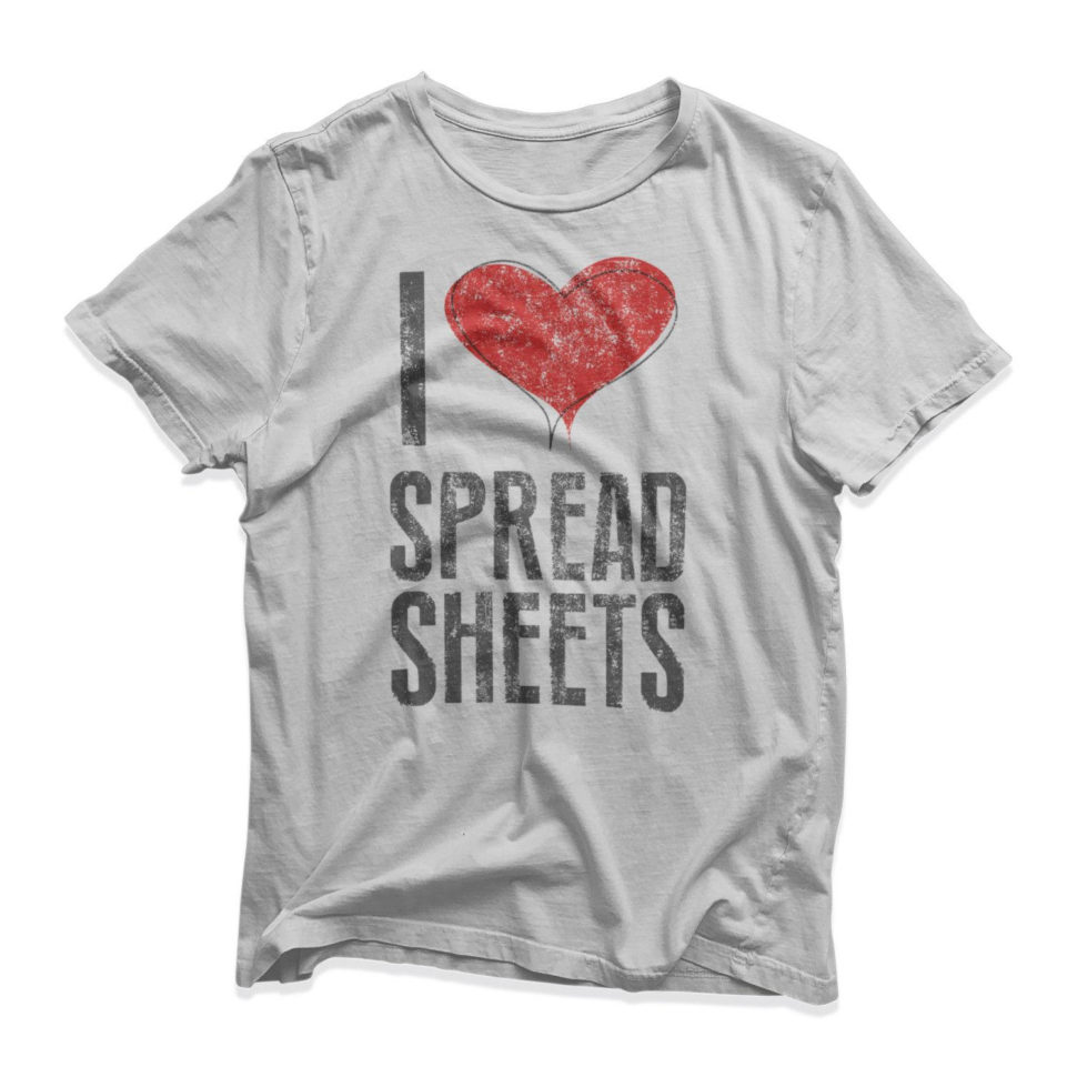 Spreadsheet T Shirt Design In I Love Spreadsheets T Shirt End Of Year Teacher Gift Present Love T