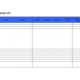 Spreadsheet Template For Inventory Regarding Standard Inventory Spreadsheet List Sample For Personal Or Company