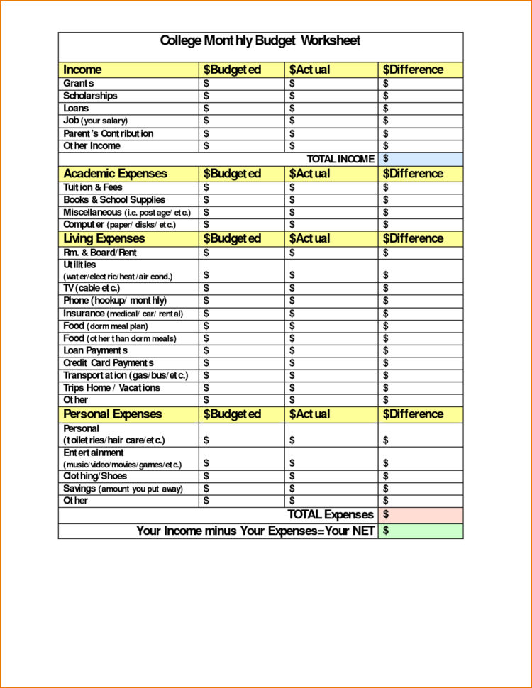 Spreadsheet Template Pdf Regarding Expense Template For Home And 4 Bud Template Pdf Teknoswitch  Tagua
