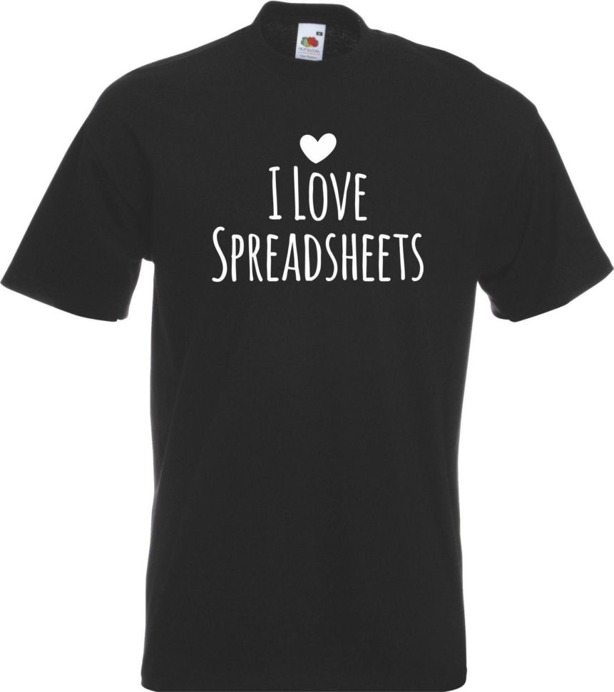 Spreadsheet Themed Gifts With Regard To I Love Spreadsheets Computer Geek Programmer It Tech Funny T Shirt