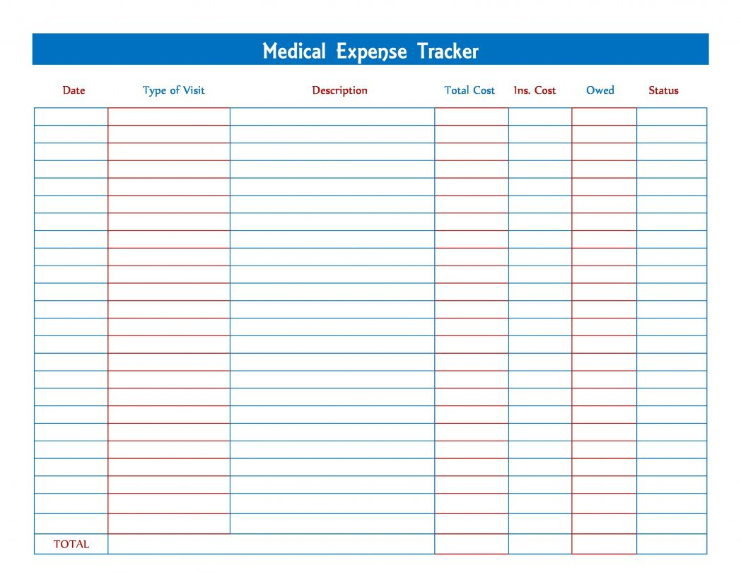 Spreadsheet To Track Medical Expenses Intended For Tracking Medical 