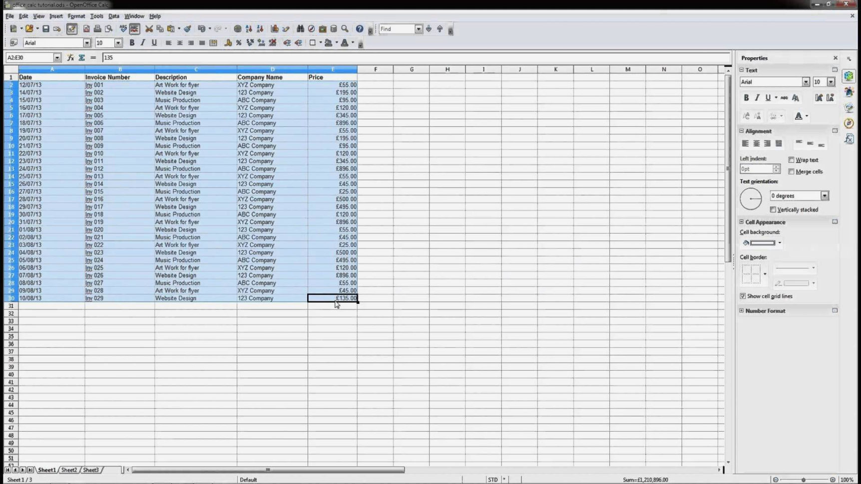 Spreadsheet Tutorial Within Open Fice 4 Calc Spreadsheet Beginners Tutorial Dcp Web Idées Of