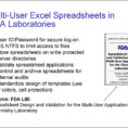 Spreadsheet Validation Fda with Validation And Use Of Exce Spreadsheets In Regulated Environments
