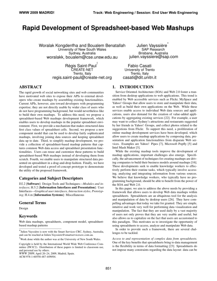 Spreadsheet Web Component Throughout Pdf Rapid Development Of Spreadsheetbased Web Mashups