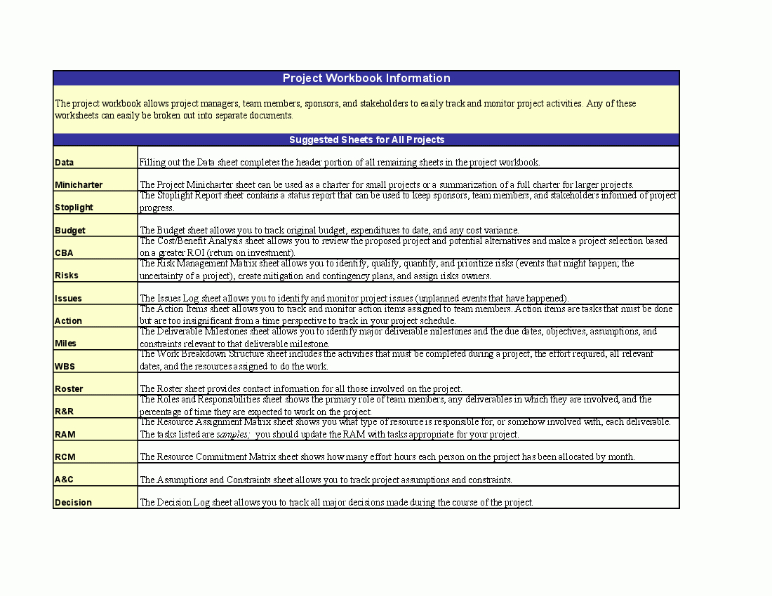 Spreadsheet Workbook in Projectement Pmo Workbook Excel Flevypro Document Spreadsheet