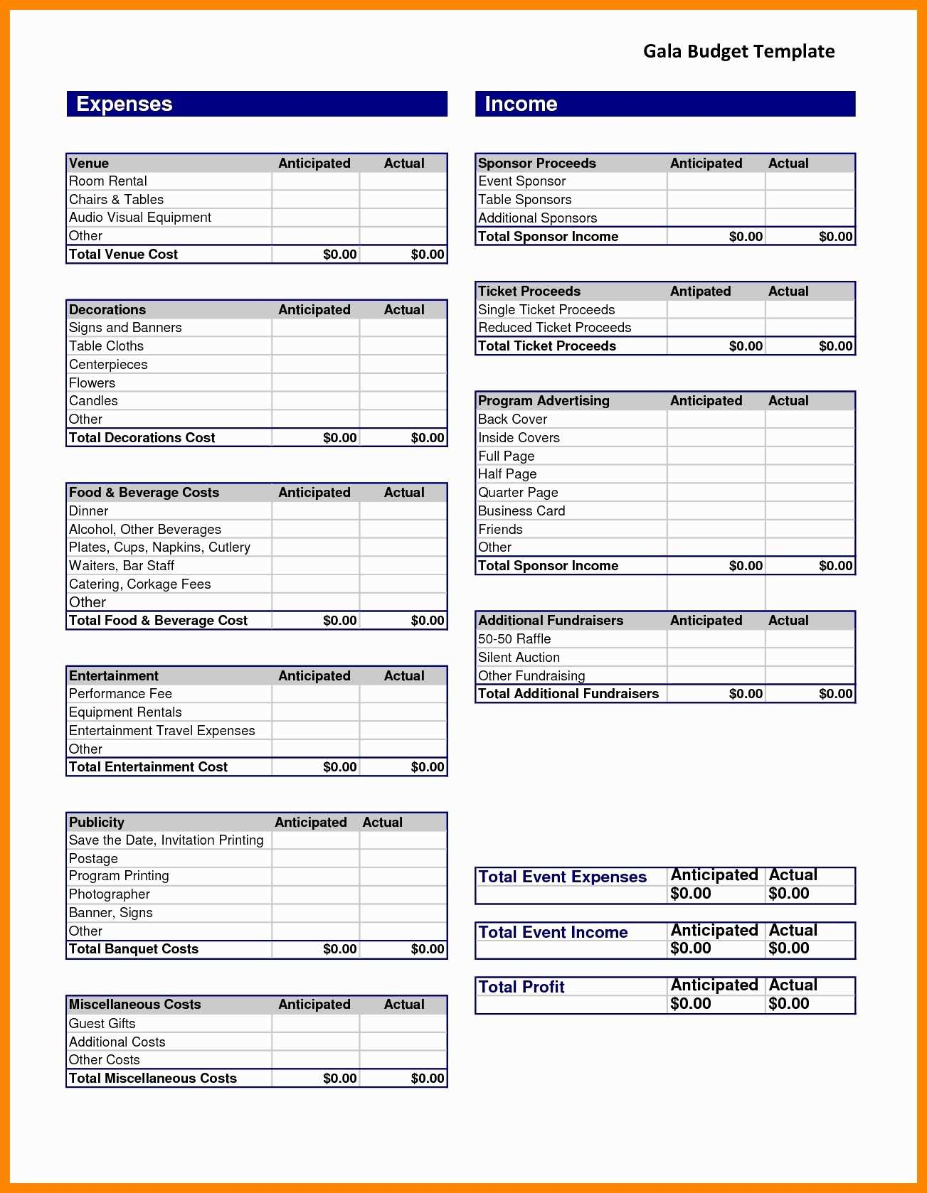 Business Start Up Expenses Template Excel Templates