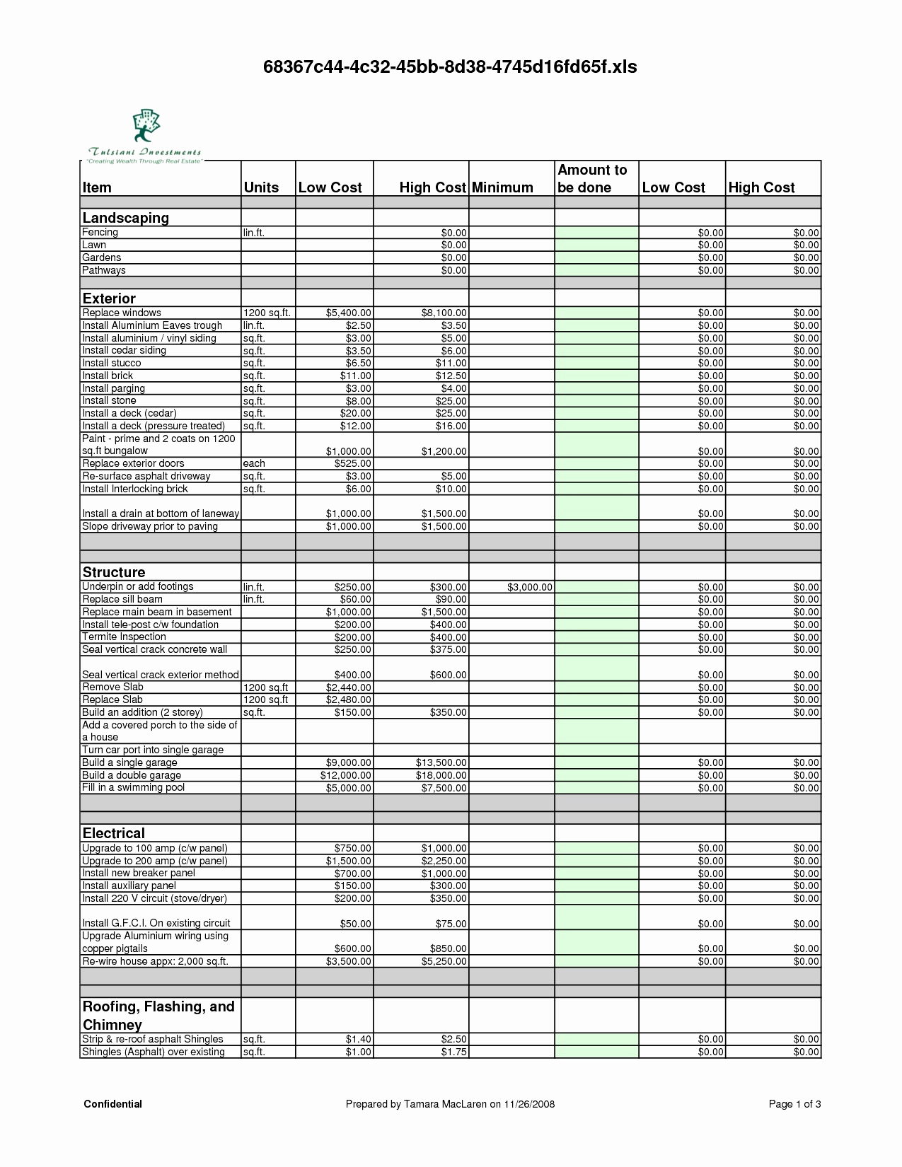 Steel Fabrication Estimating Spreadsheet with Spreadsheet Structural