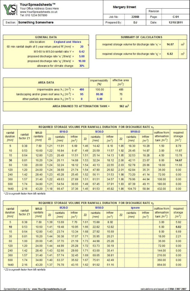 Stormwater Drainage Design Spreadsheet — Db-excel.com