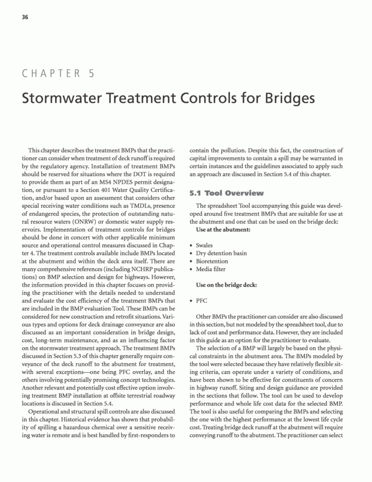 Stormwater Drainage Design Spreadsheet Within Chapter 5  Stormwater Treatment Controls For Bridges  Bridge