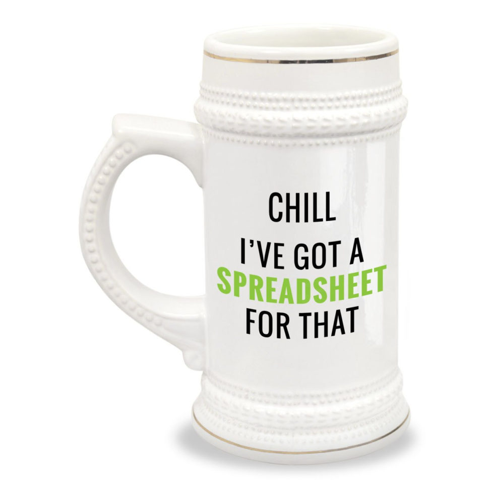 Sublimation Pricing Spreadsheet For Spreadsheet Beer Mug Funny Excel Gifts For Cpa Accountant  Etsy