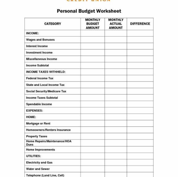 Suze Orman Budget Spreadsheet —