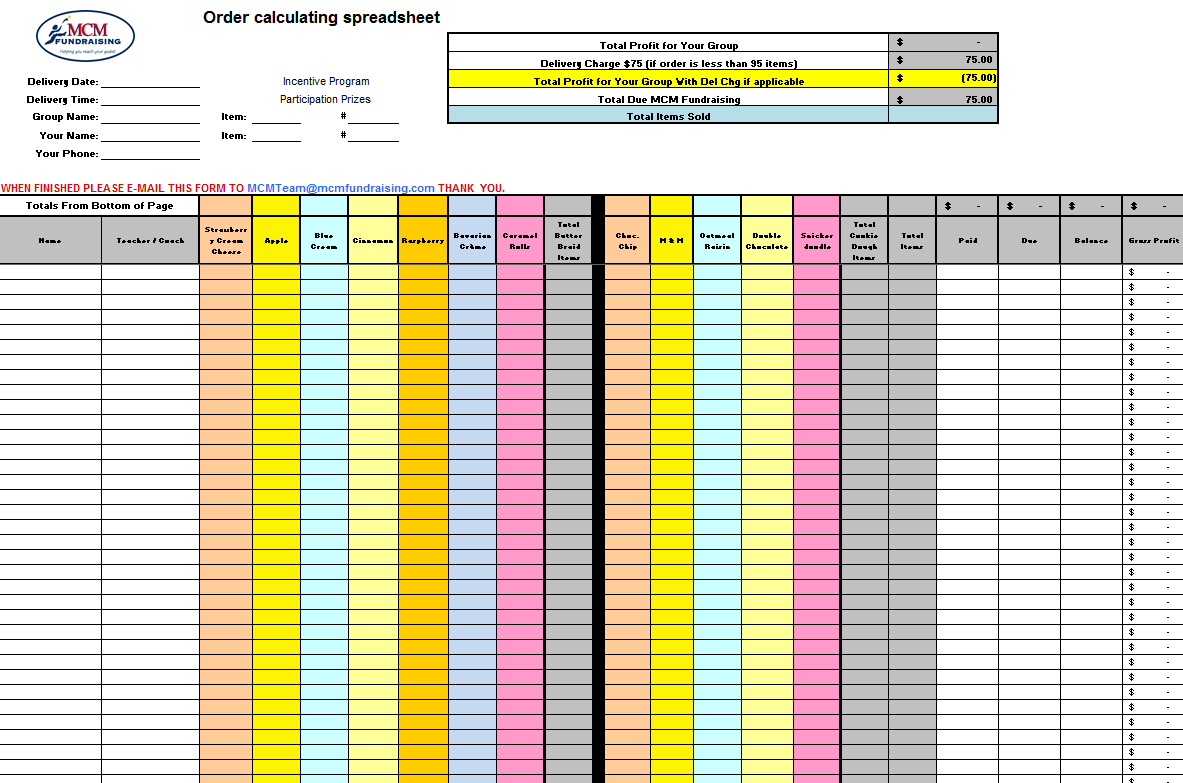 Tally Spreadsheet —