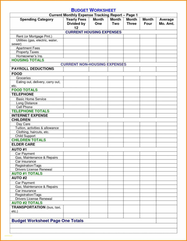 Tax Deduction Spreadsheet Excel —