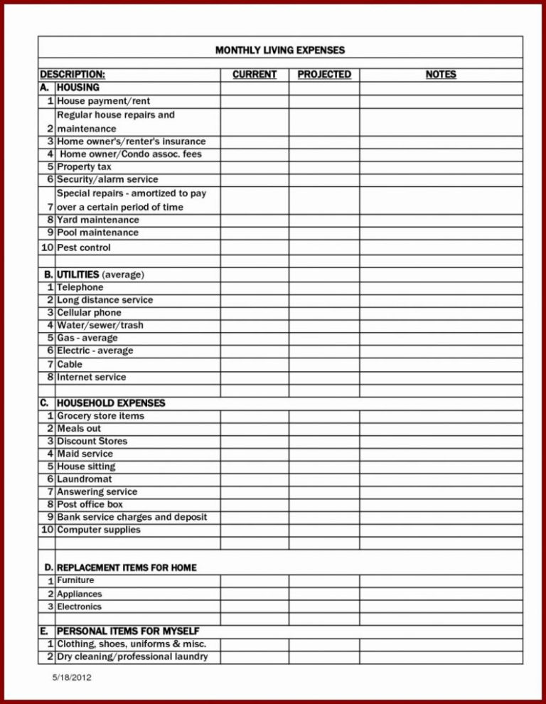 Tax Return Spreadsheet for Property Expenses Spreadsheet Or With