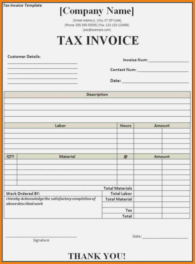 download taxi bill format in word