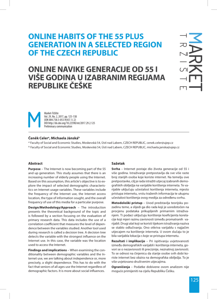 Teach For America Regional Comparison Spreadsheet With Pdf Online Habits Of The 55 Plus Generation In A Selected Region Of