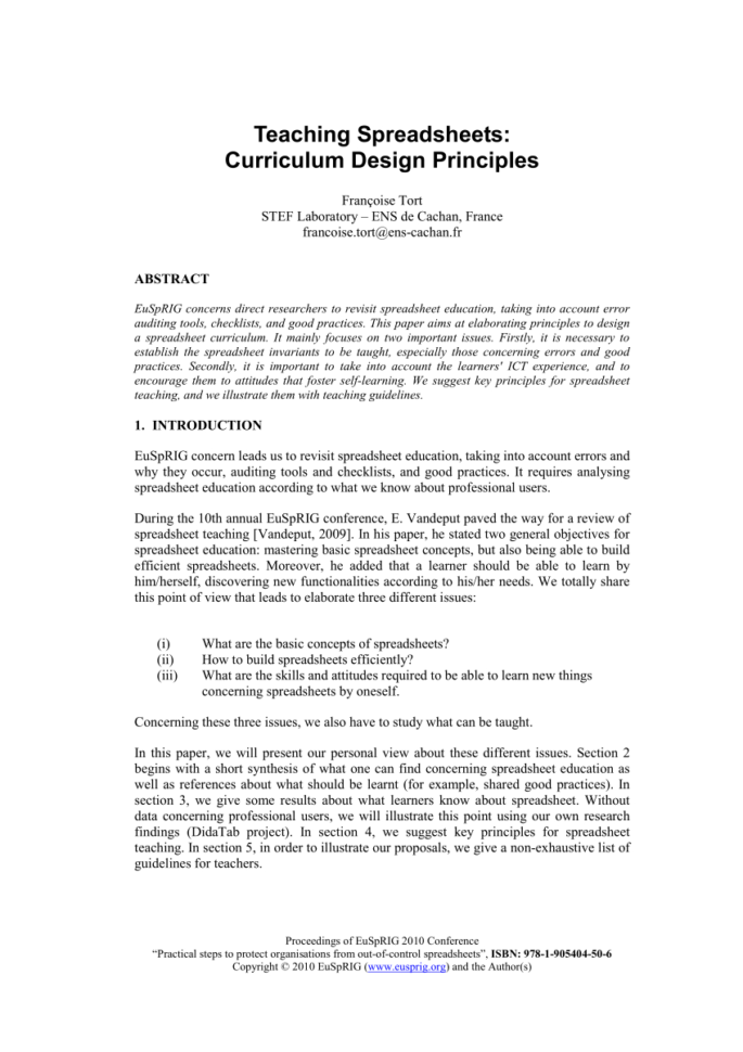 Teach Ict Spreadsheets Within Pdf Ict Teaching Methods – Applications