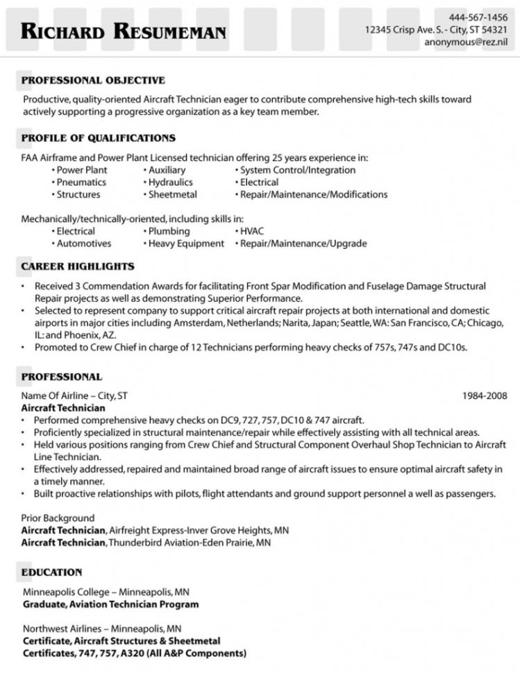 Technician Productivity Spreadsheet Intended For Spreadsheet Ideas Collection Excellent Aircraft Technician Resume