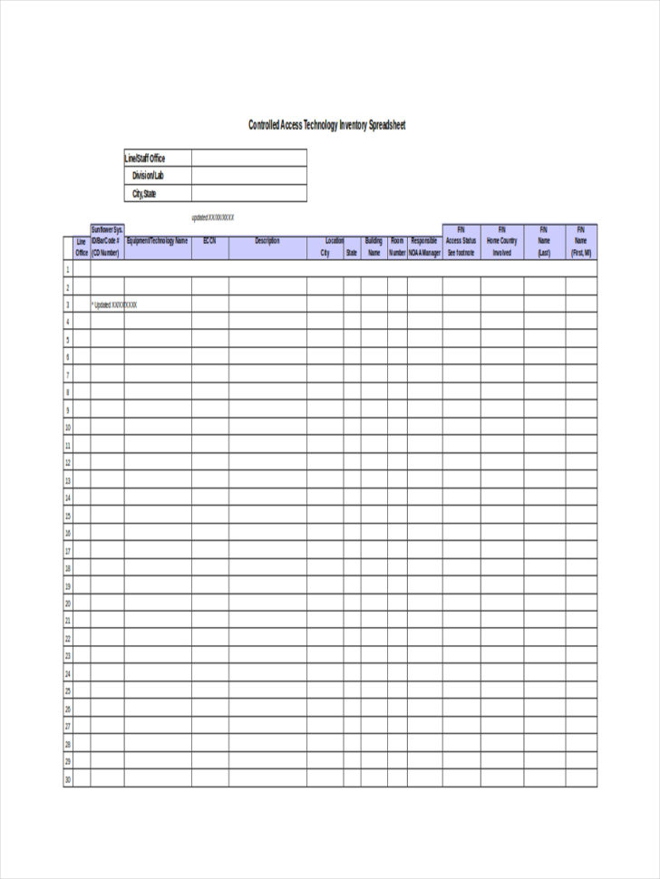 Technology Inventory Spreadsheet for 23+ Inventory Examples In Excel ...