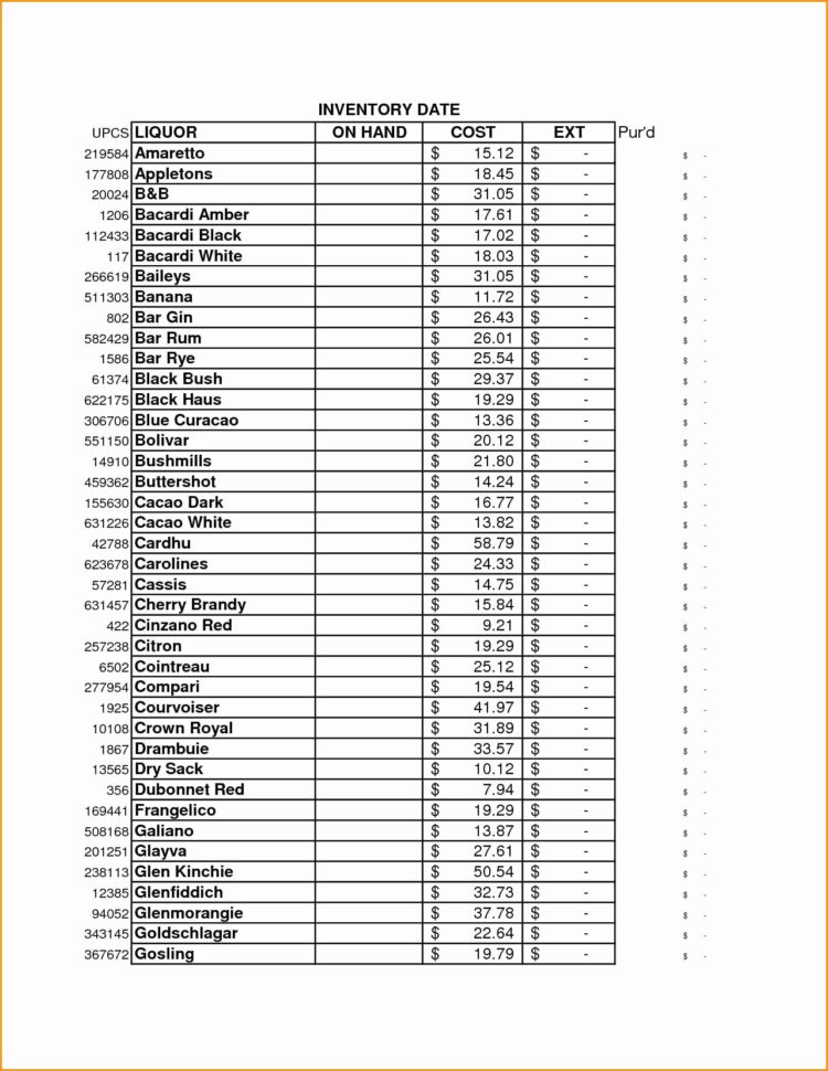 Technology Inventory Spreadsheet Inside Restaurant Inventory Spreadsheet For Information Technology