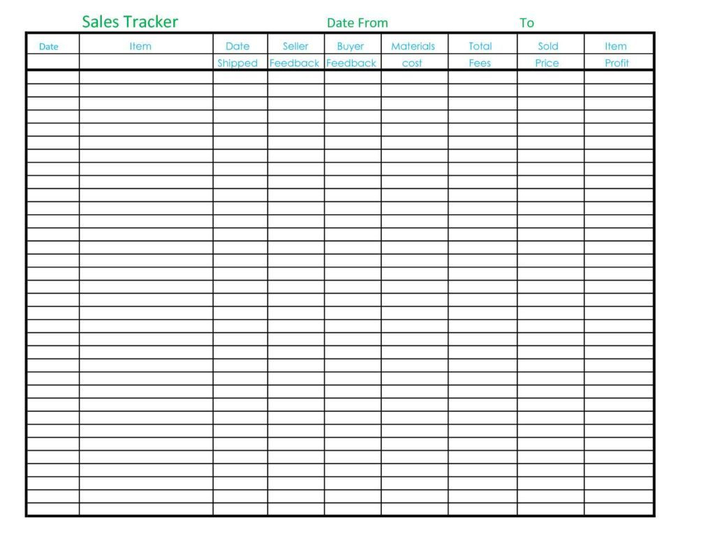 Ticket Sales Spreadsheet Template —