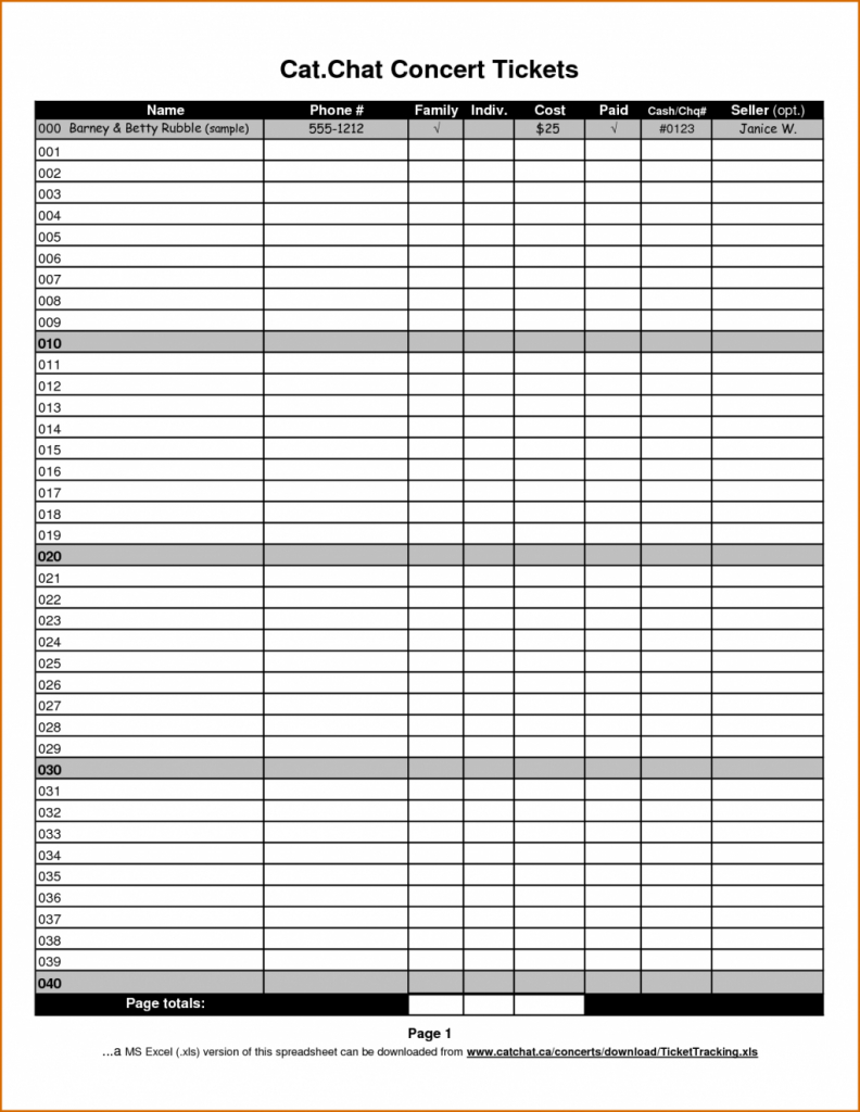 Ticket Sales Spreadsheet Template Within Ticket Sales Spreadsheet Template  Aljererlotgd