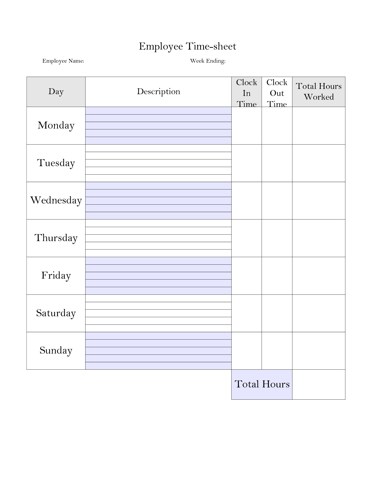 Time Card Spreadsheet Throughout Time Tracking Spreadsheet And Printable Weekly Time Sheet Printable