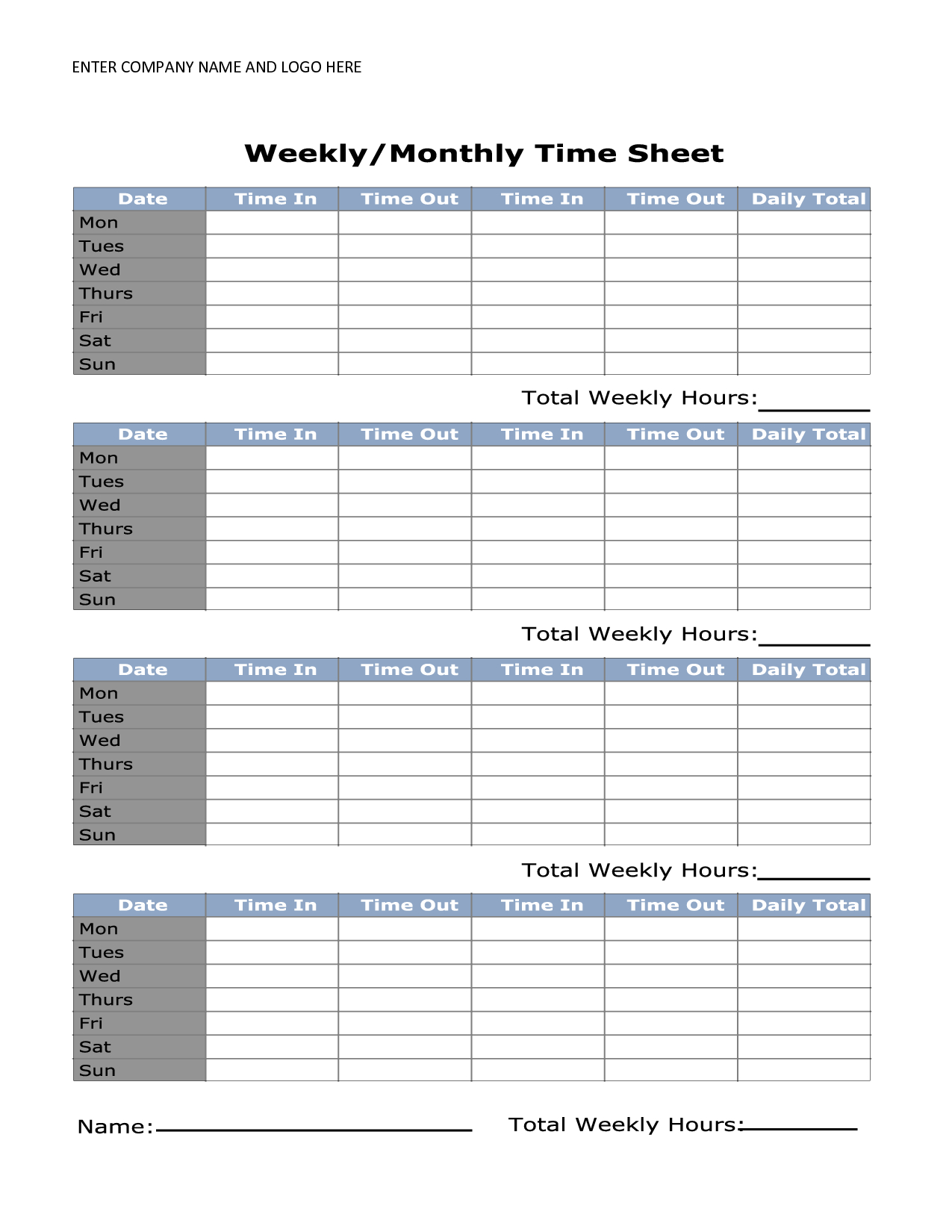 Time Recording Spreadsheet Regarding Sample Time Sheets Spreadsheet Template In Excel Free Download
