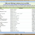 Tithing Spreadsheet throughout Tithe And Offering Scriptures The Complete Collection