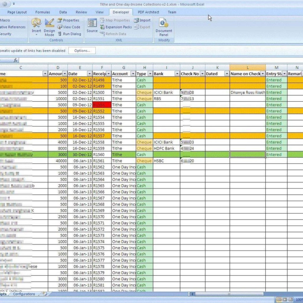 Tithing Spreadsheet with regard to Tithe Tracking Spreadsheet ...