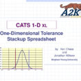 Tolerance Analysis Spreadsheet Regarding Onedimensional Tolerance Stackup Spreadsheet  Ppt Download