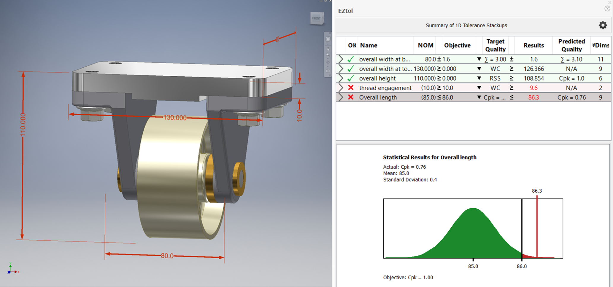 Tolerance Analysis Spreadsheet Regarding Sigmetrix Tolerance Analysis  Gdt Software Products
