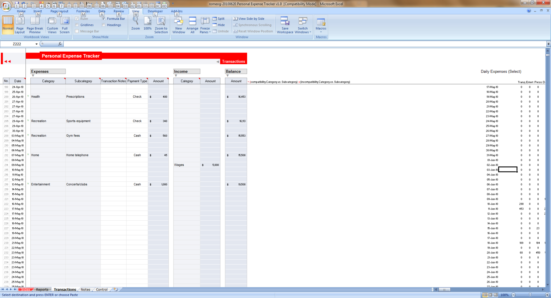 Track Spending Spreadsheet With Track My Spending Spreadsheet And Excel Personal Expense Tracker 7