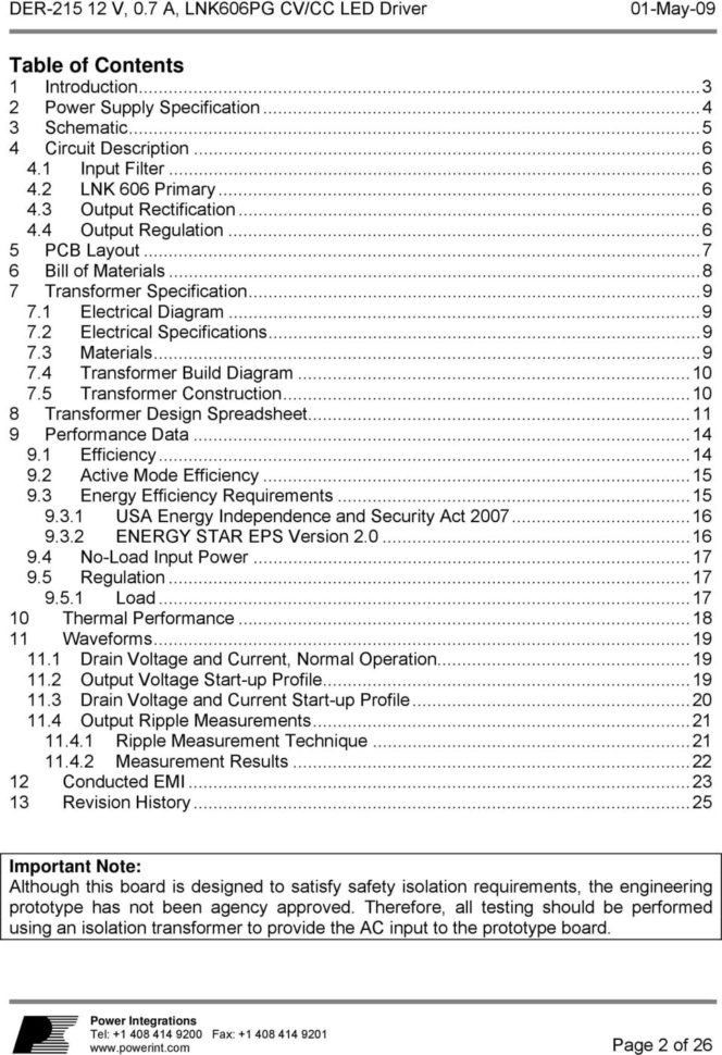 Transformer Design Spreadsheet Within Design Example Report  Pdf