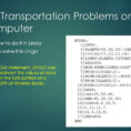 Transportation Spreadsheet Pertaining To Transportation Problem  Ppt Video Online Download