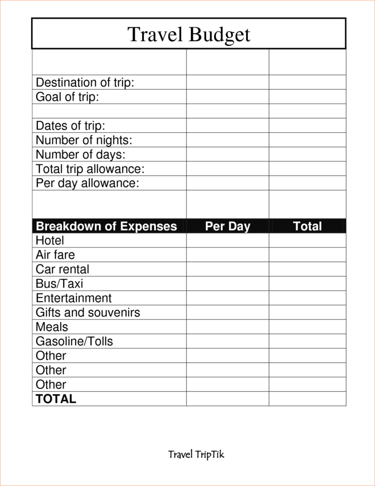 Travel Expenses Spreadsheet Template Regarding Example Of Travel Budget Spreadsheet Business Template Selo L Ink