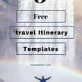 Travel Itinerary Spreadsheet In Free Travel Itinerary Templates For Travel, Flight  Vacations