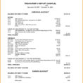 Treasurer&#039;s Report Excel Spreadsheet Throughout Report Treasurers Template Non Profit Excel Free Treasurer Format
