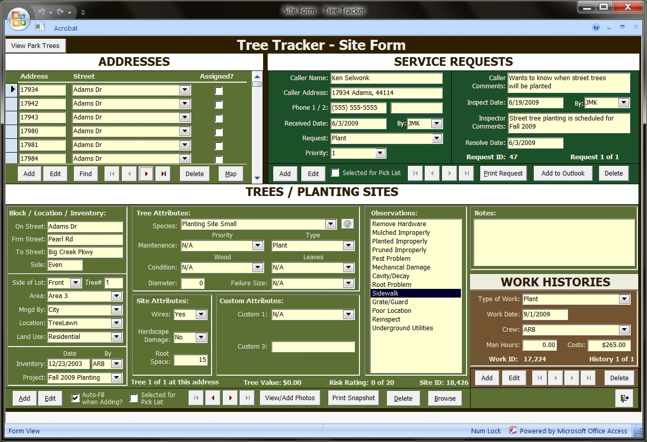 Tree Inventory Spreadsheet Within Treetracker  Simple Street Tree Inventory Software