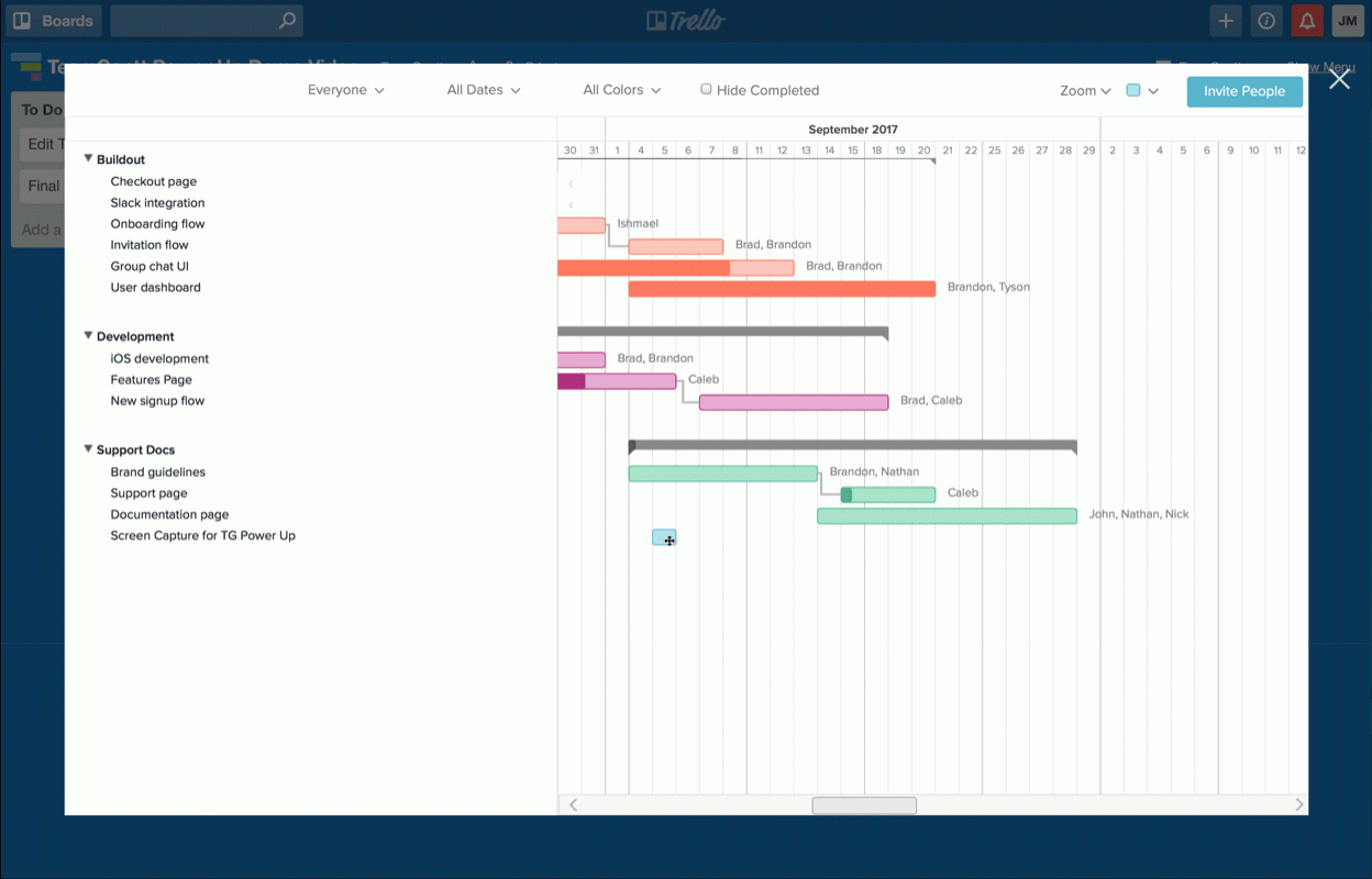 Trello Spreadsheet With Regard To Trello Powerup  Teamgantt