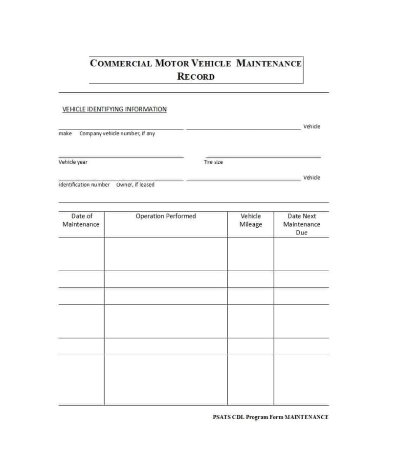 Truck Fleet Maintenance Spreadsheet Intended For 40 Printable Vehicle Maintenance Log Templates  Template Lab Truck Fleet Maintenance Spreadsheet Intended For 40 Printable Vehicle Maintenance Log Templates  Template Lab