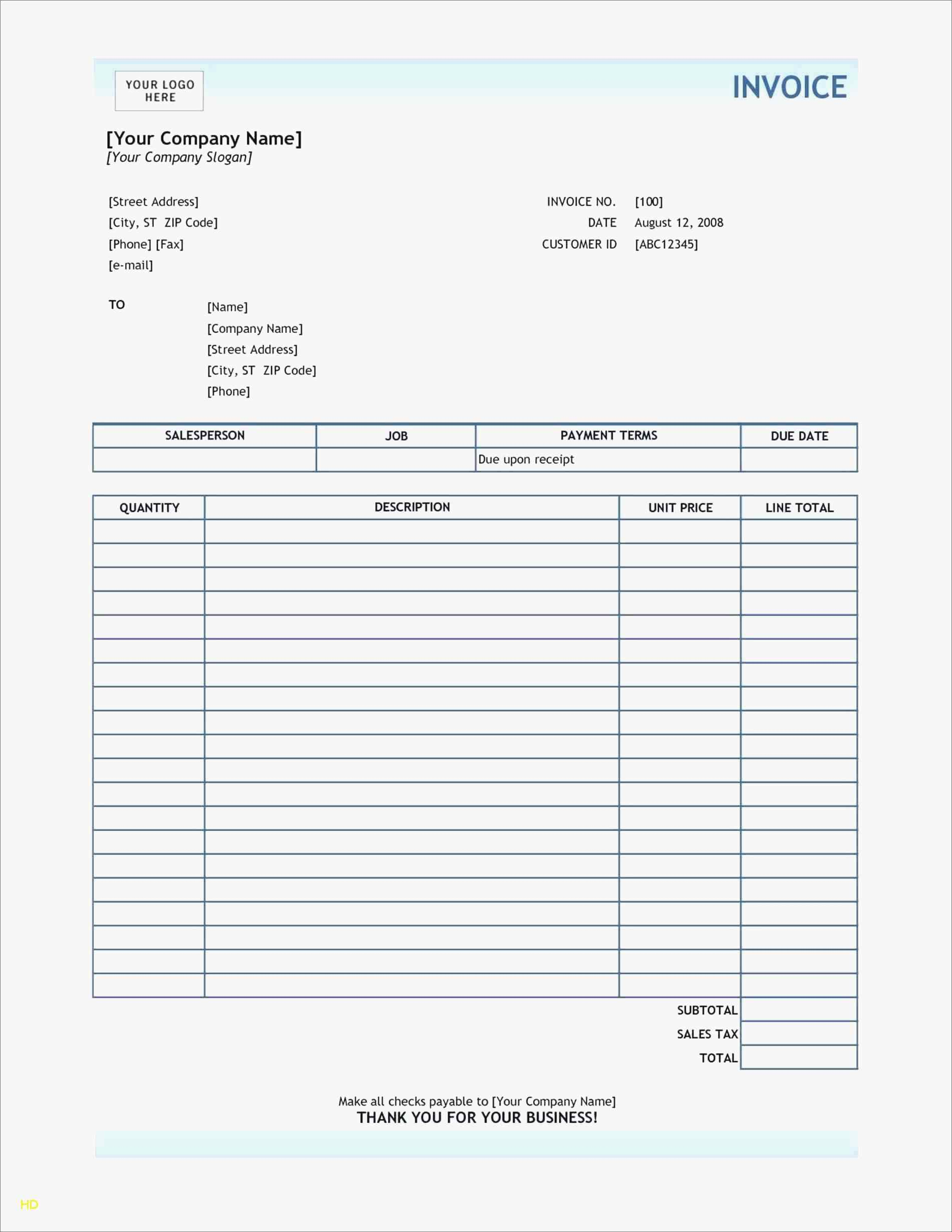 Free Trucking Invoice Template PDF WORD EXCEL Data Spreadsheet