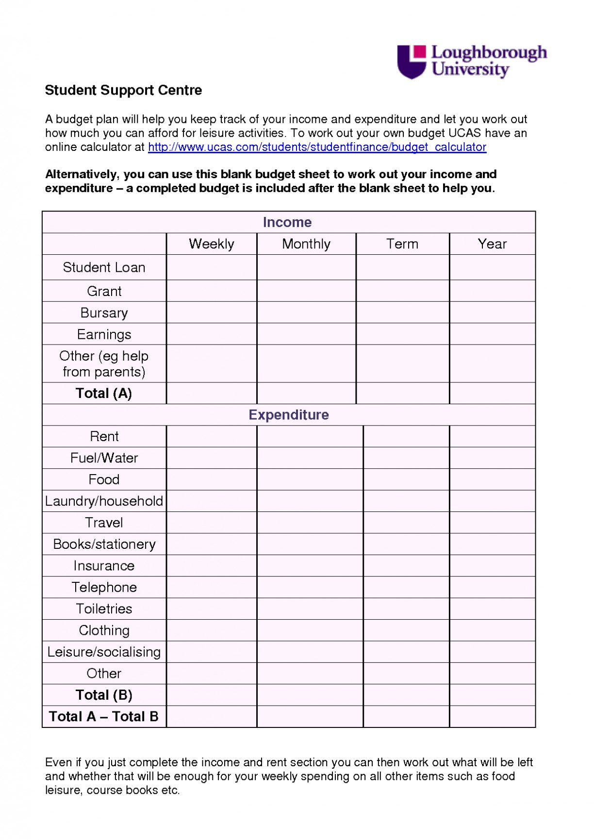 Uni Budget Spreadsheet Throughout College Student Budget Spreadsheet 