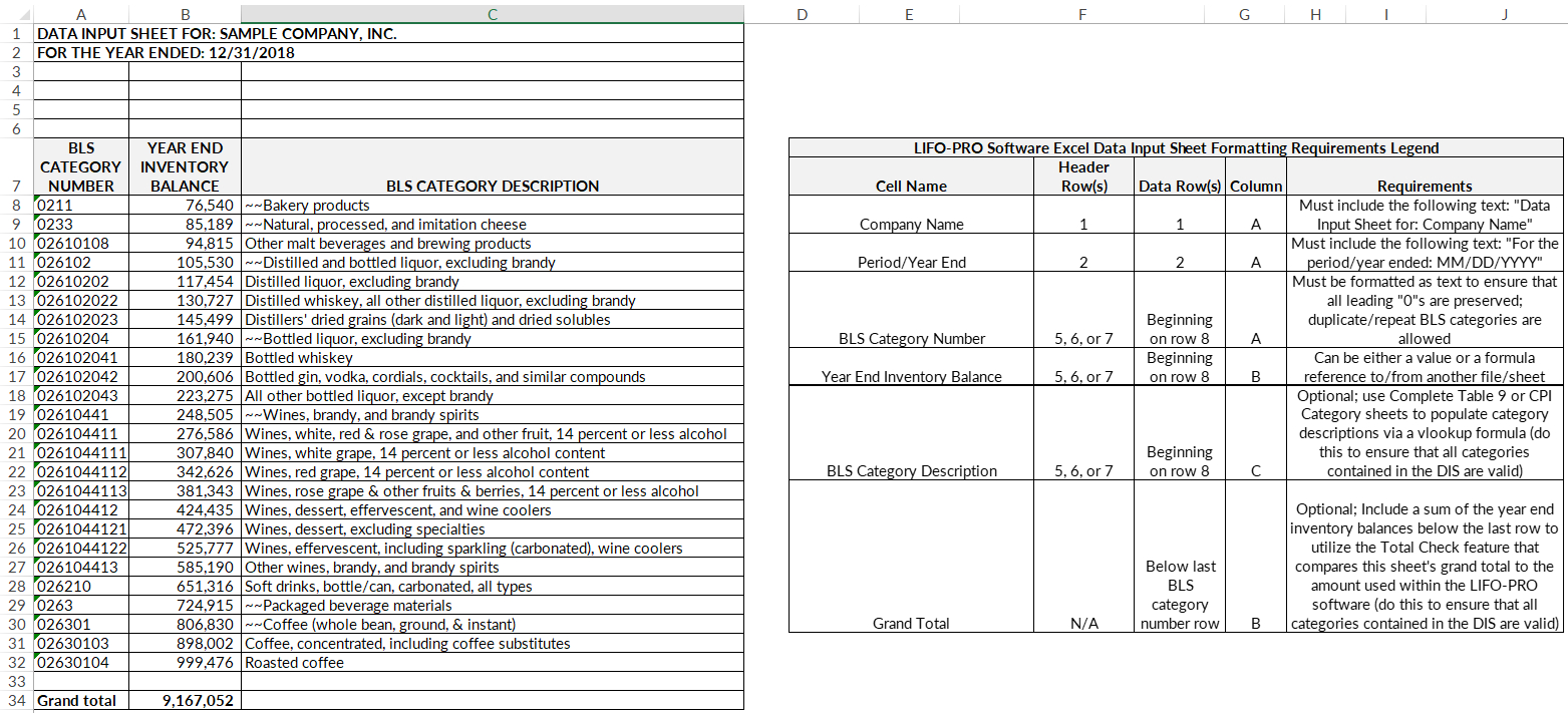 Unicap Calculation Spreadsheet in Software Support  Lifo Services  Software