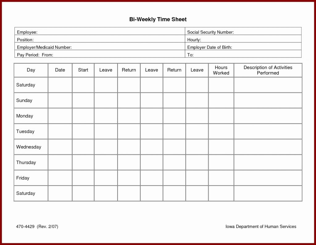 Vacation Time Tracking Spreadsheet — Db 8607