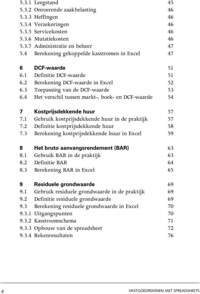 Vastgoedrekenen Met Spreadsheets Pdf With Regard To Vastgoedrekenen Met Spreadsheets  Pdf